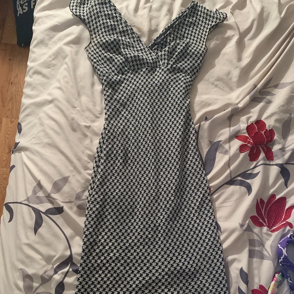 Vintage Style Houndstooth Dress